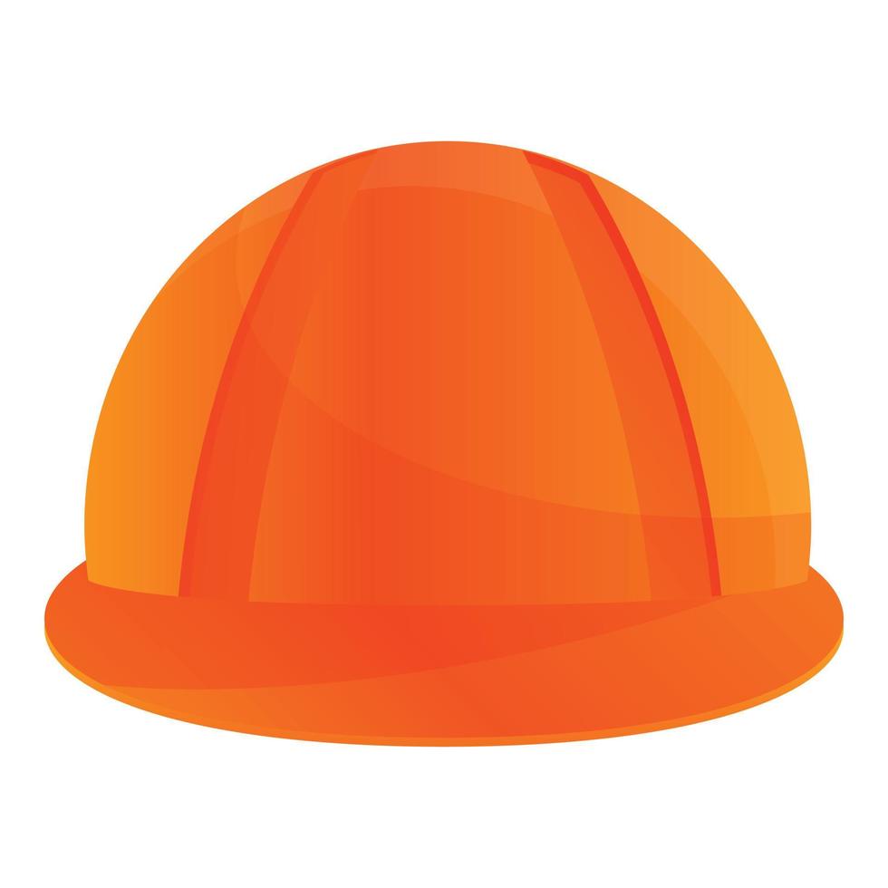 Metallurgy worker helmet icon, cartoon style vector