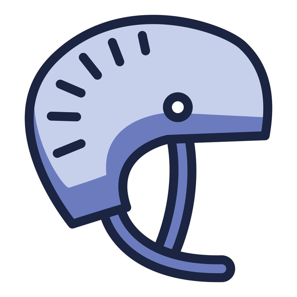 Snowboard helmet icon, outline style vector