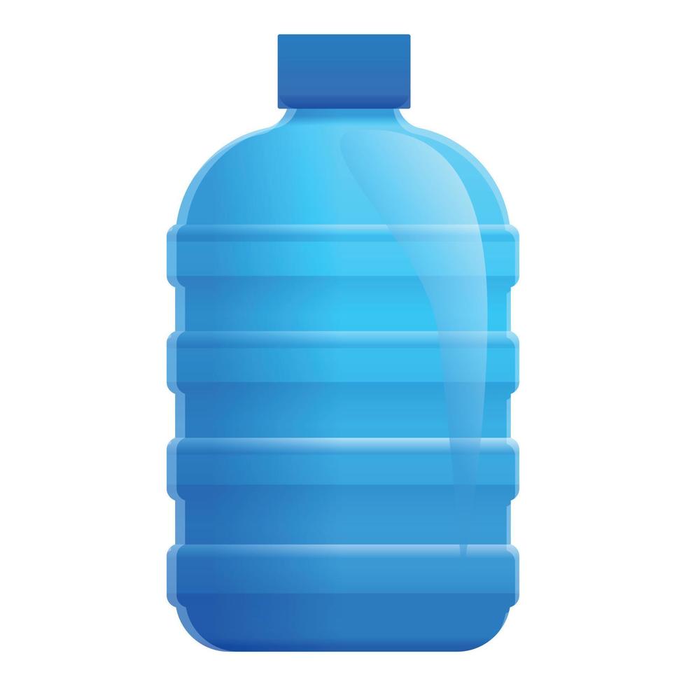 Natural aqua bottle icon, cartoon style vector