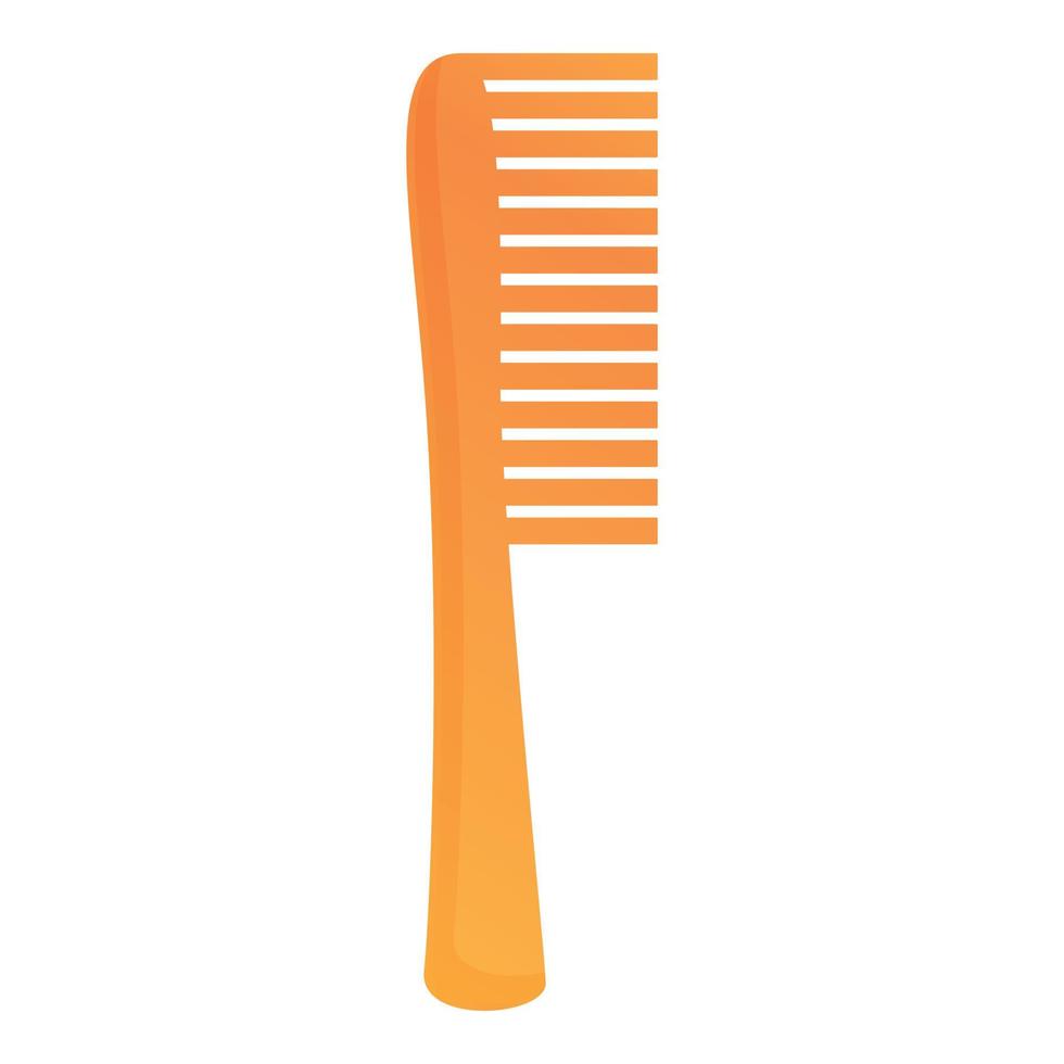 Classic hair comb icon, cartoon style vector