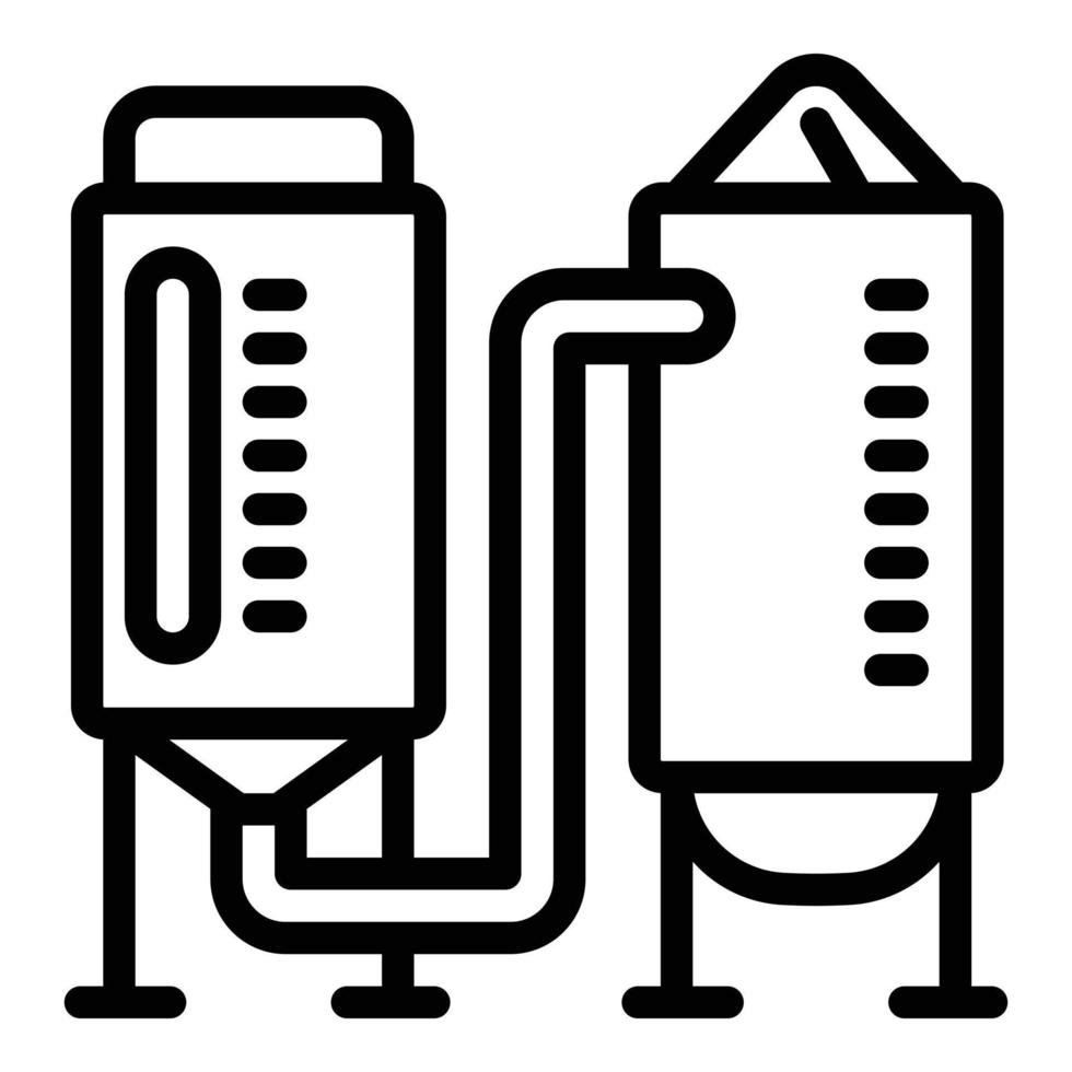 Whiskey factory icon, outline style vector