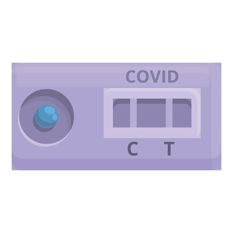 icono de resultado de prueba covid, estilo de dibujos animados vector