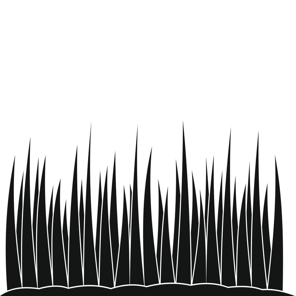 hierba en crecimiento icono simple negro vector