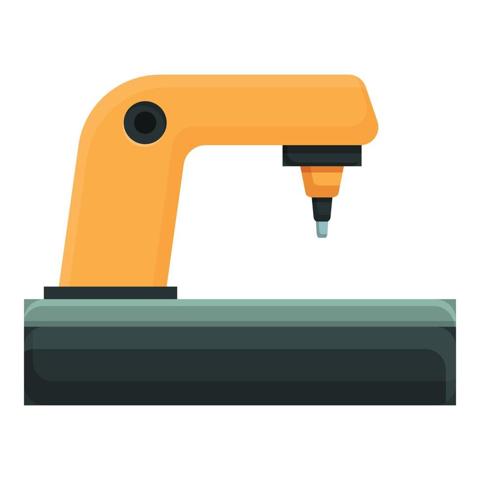Industry arm robot icon cartoon vector. Factory machine vector