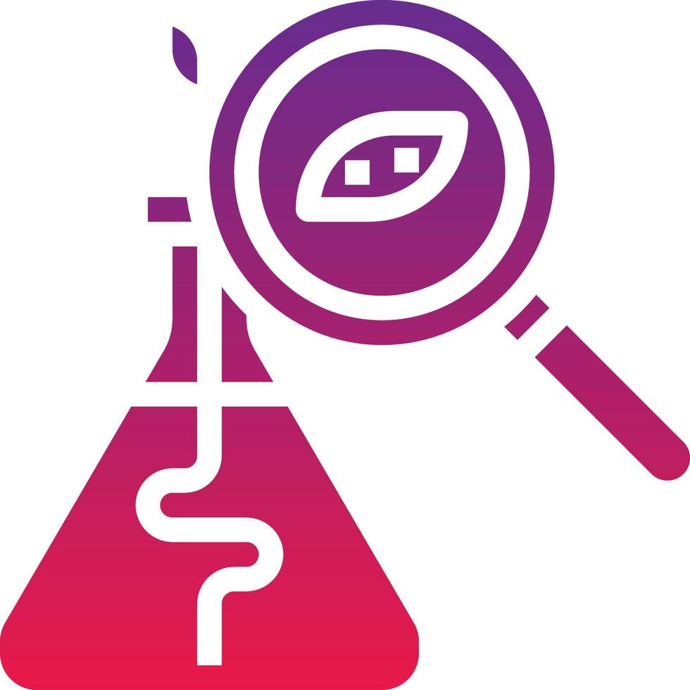 researching ecology searching development lab - solid gradient icon vector