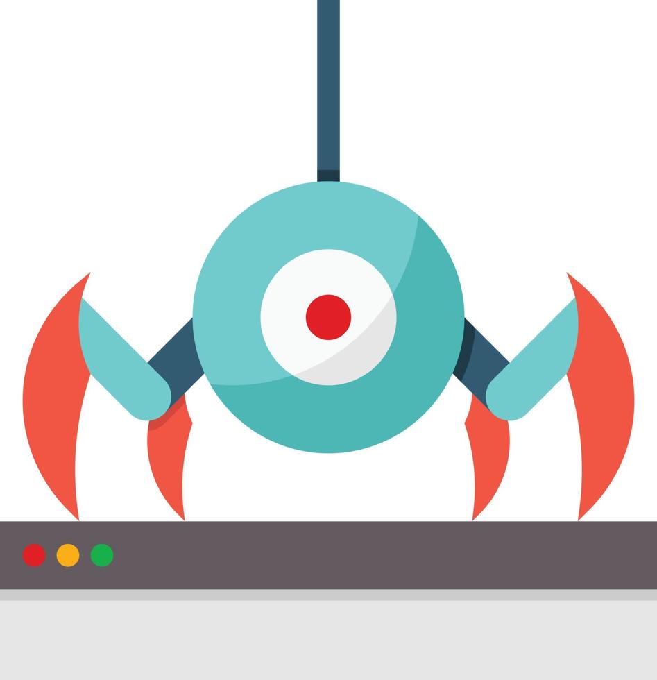 crawl spider robot website seo - flat icon vector