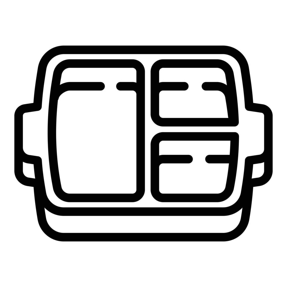 Student lunch box icon, outline style vector