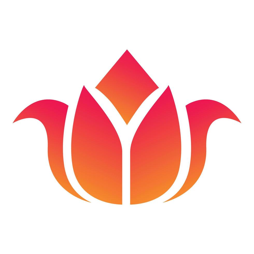 Lotus flower icon, cartoon style vector