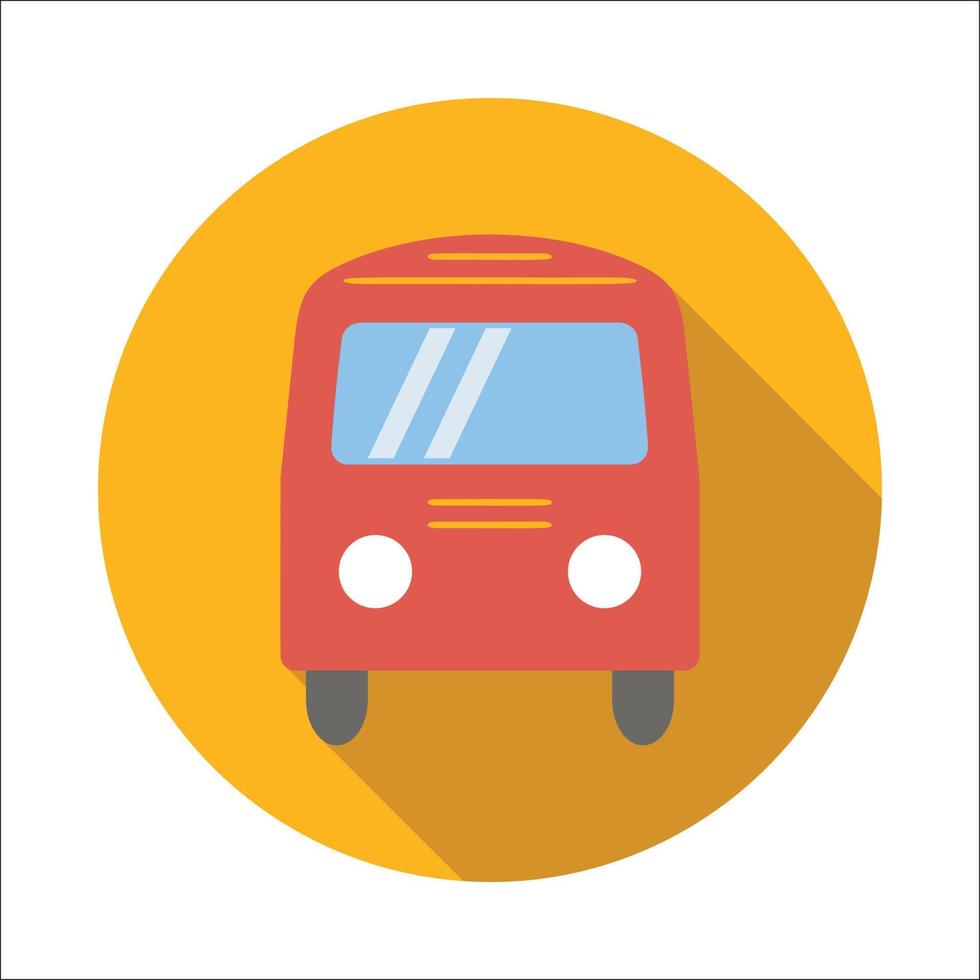 Bus flat icon vector