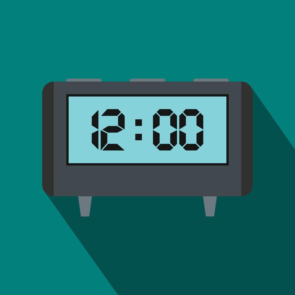 icono de reloj, estilo plano vector