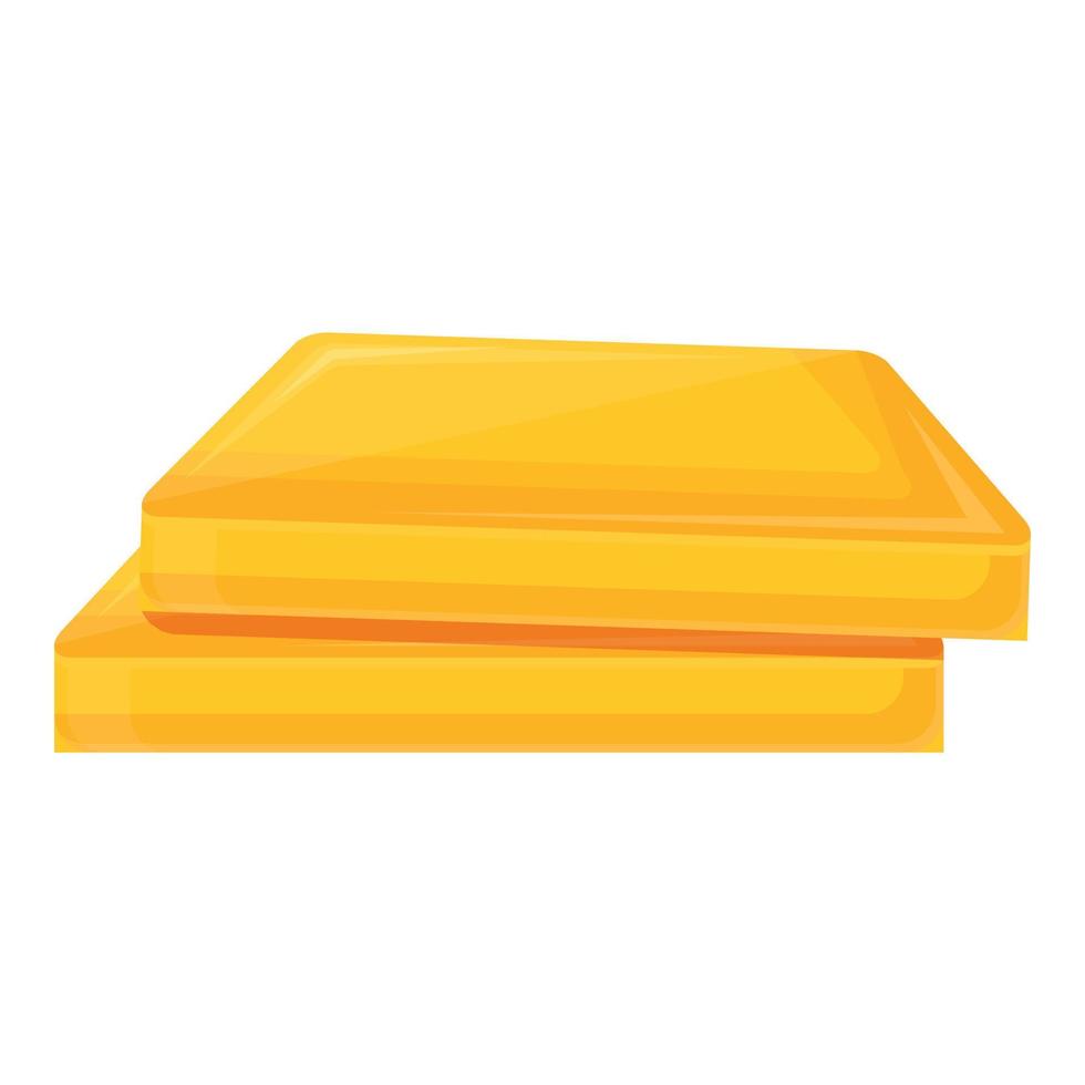 Gold bank reserves icon, cartoon style vector