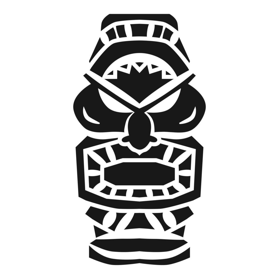 Totem idol icon, simple style vector