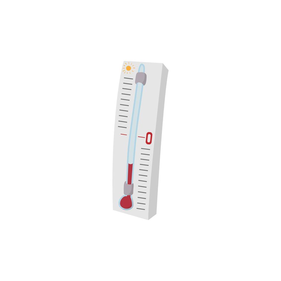 Thermometer icon, cartoon style vector