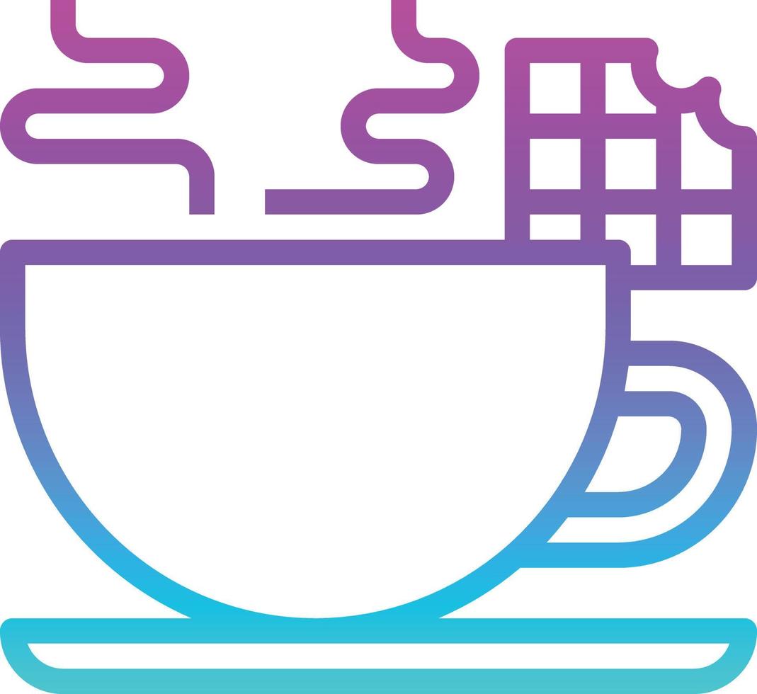 chocolate hot coffee cafe restaurant mocha - gradient icon vector