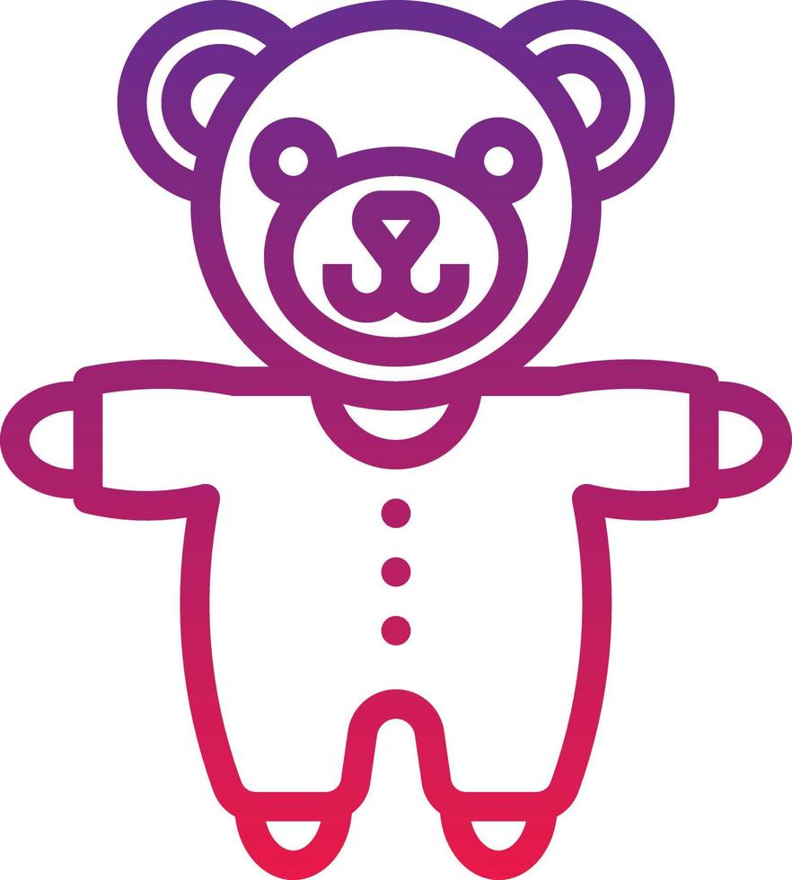 plush bear teddy baby accessories - gradient icon vector