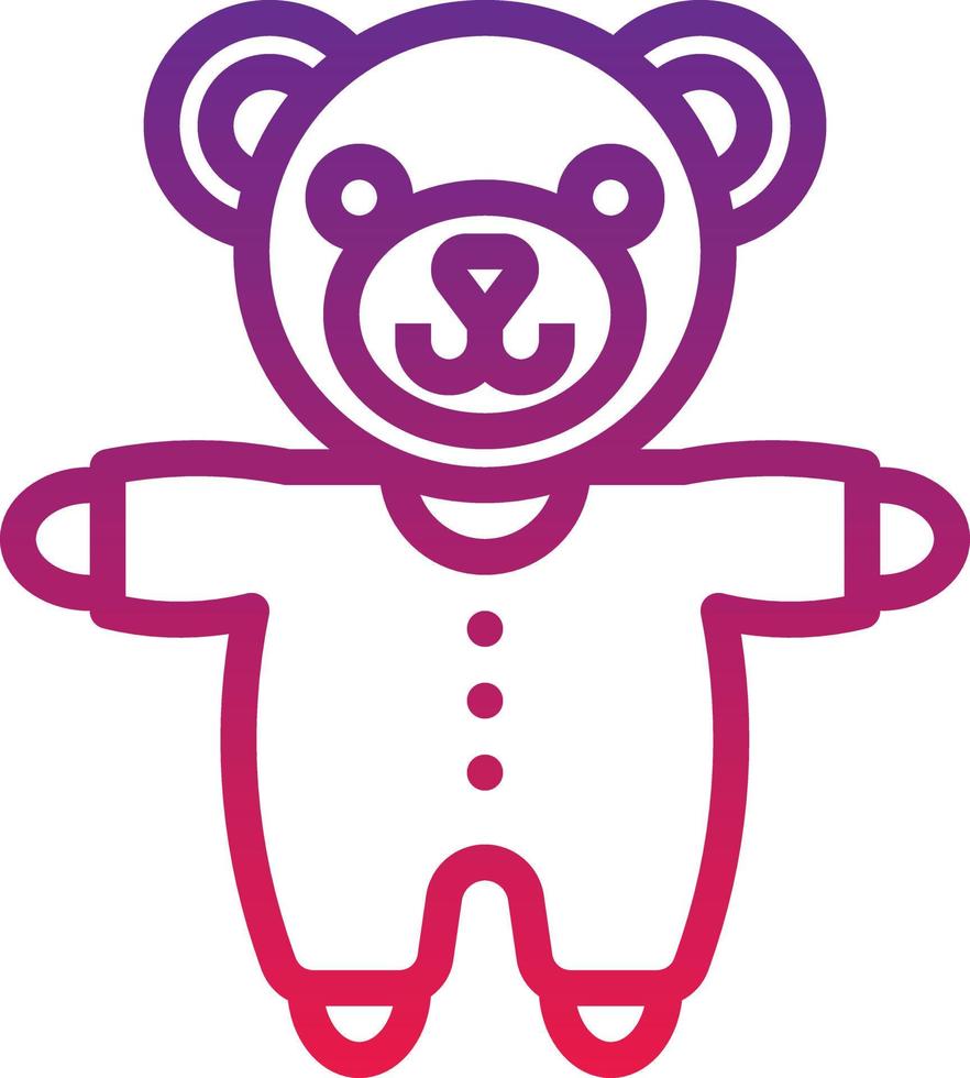 plush bear teddy baby accessories - gradient icon vector