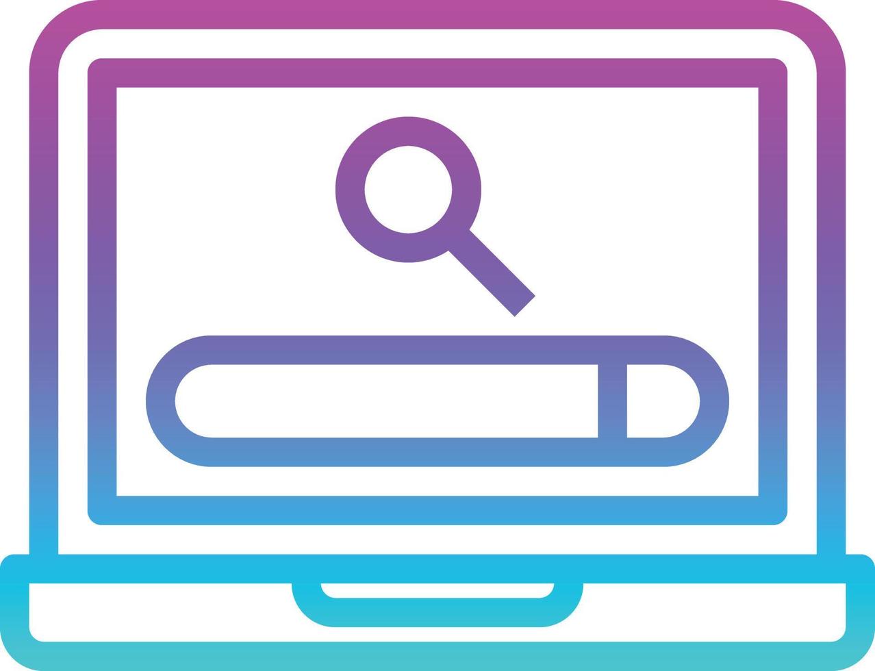 search engine result website seo - gradient icon vector