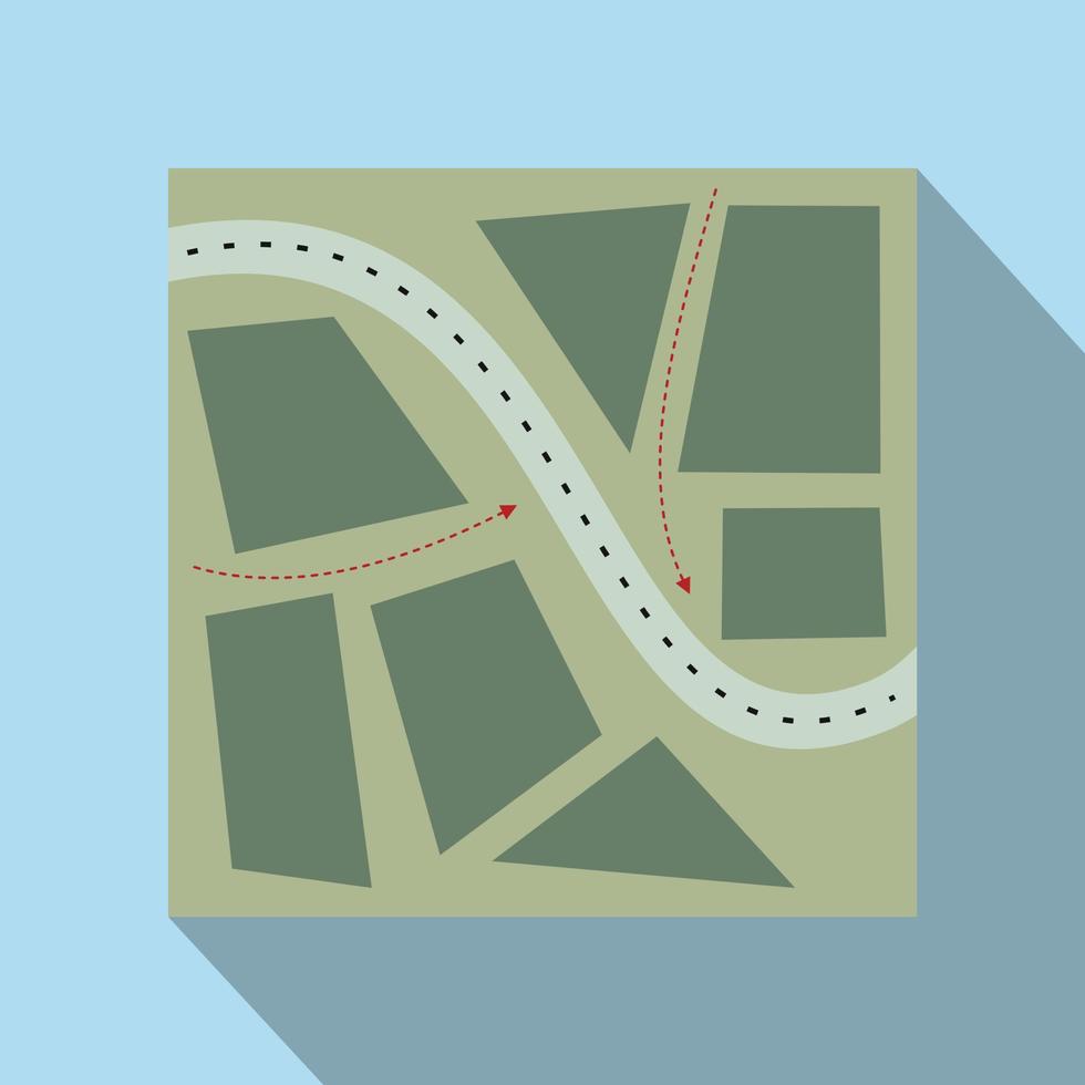mapa estilizado ilustración plana vector