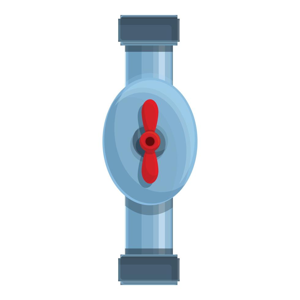 Valve pipe icon, cartoon style vector