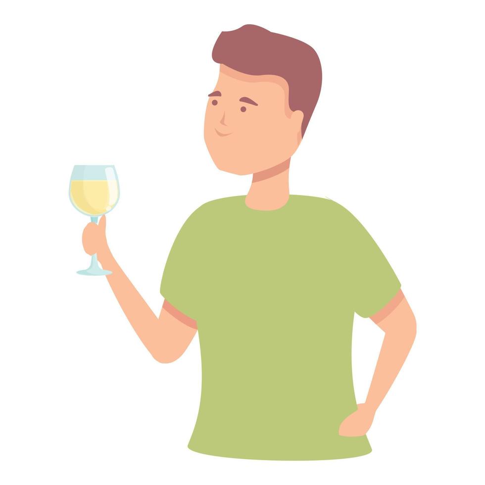 Wine glass icon cartoon vector. Sommelier alcohol vector