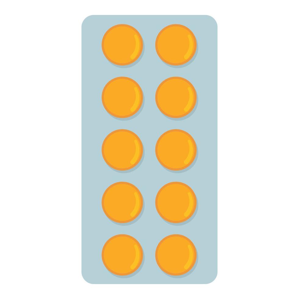 Pill blister icon cartoon vector. Tablet pack vector