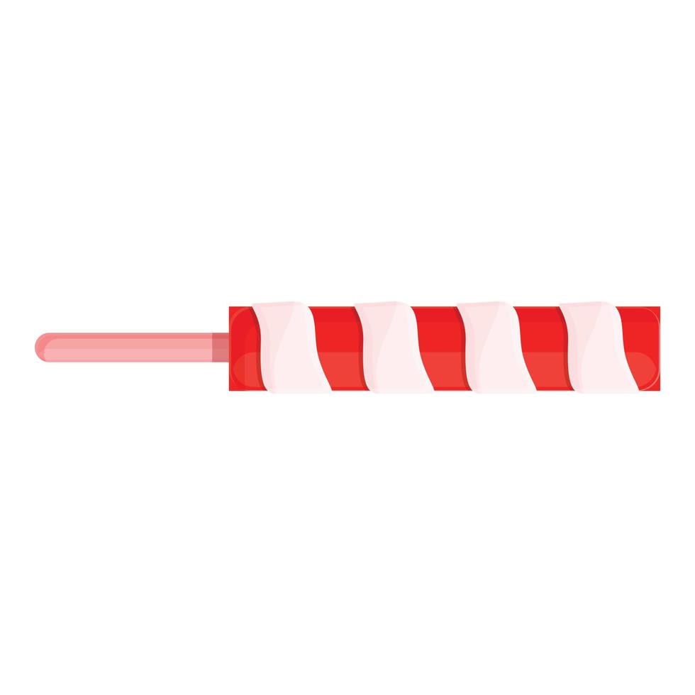 Striped candy icon, cartoon style vector