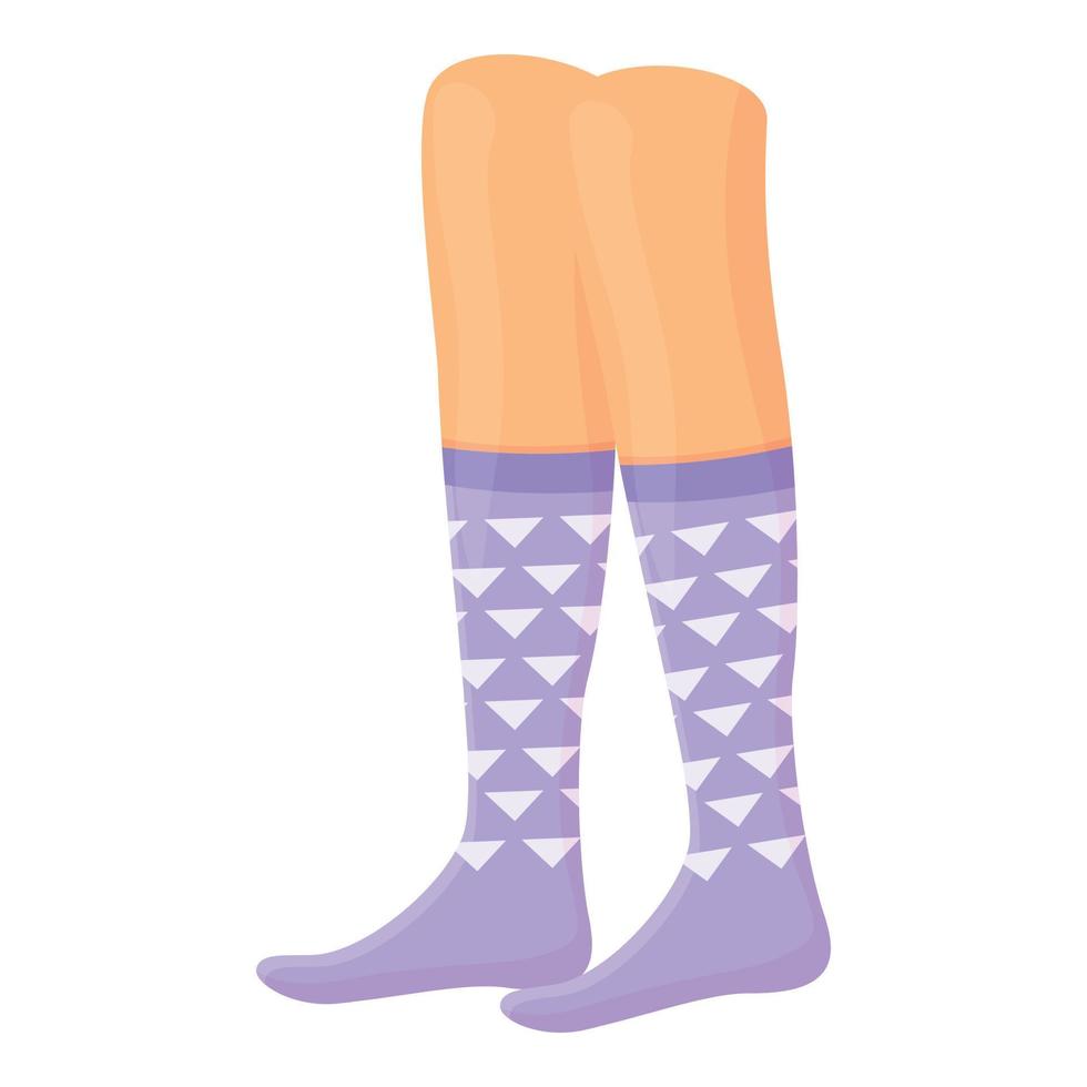 Leg sock icon cartoon vector. Winter foot vector