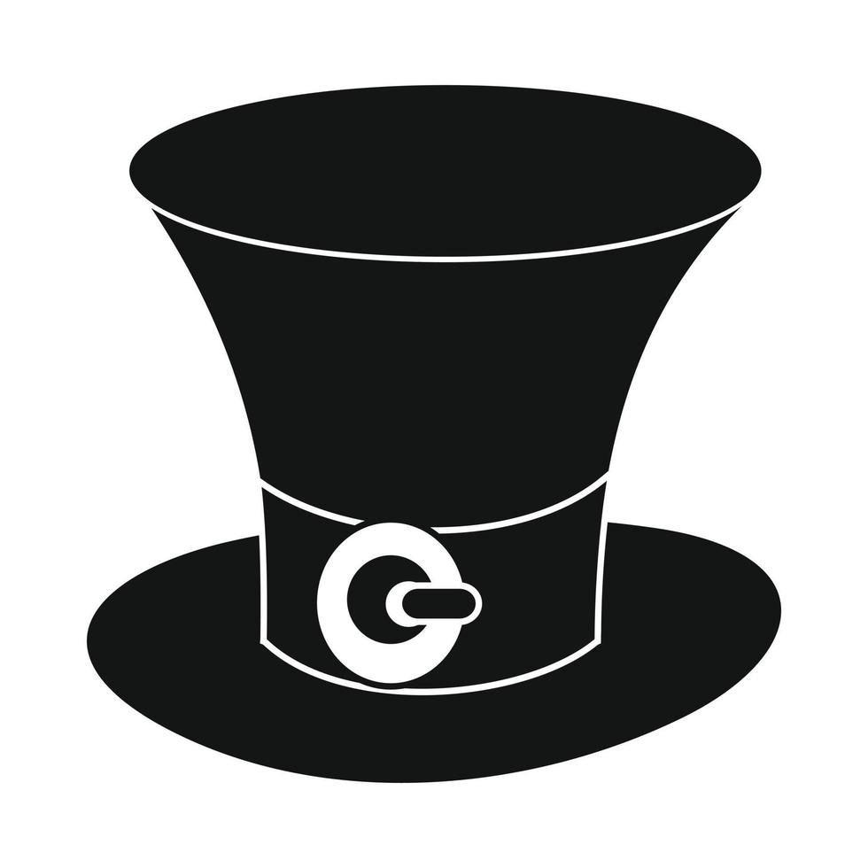 St. Patricks Day hat black simple icon vector