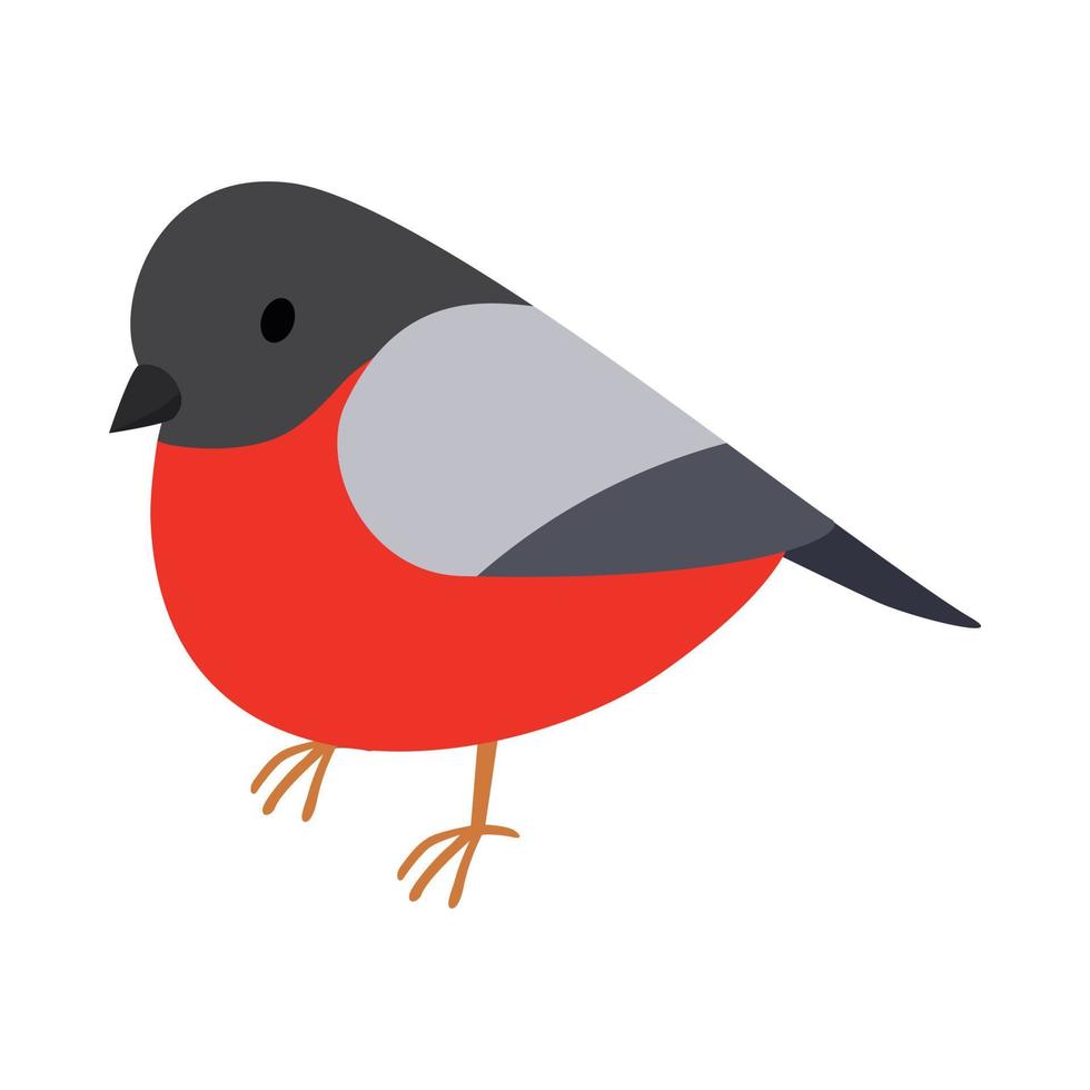 Bullfinch icon, isometric 3d style vector