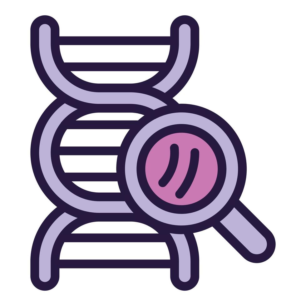 Search dna icon outline vector. Genetic test vector