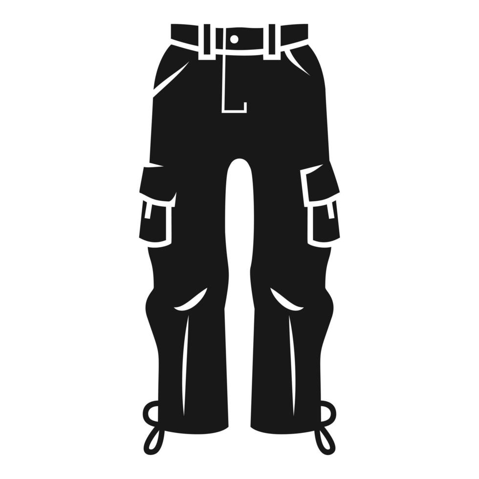 icono de pantalones de esquí, estilo simple vector