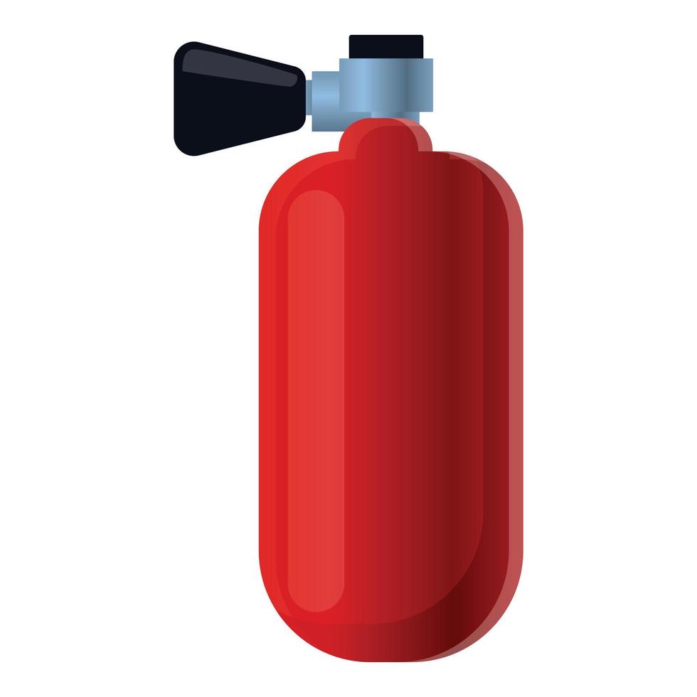 Portable fire extinguisher icon, cartoon style vector