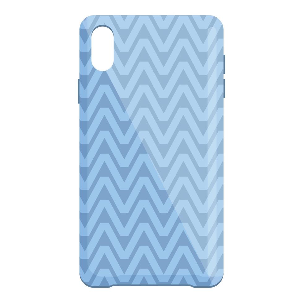 Blue splash phone case icon cartoon vector. Smartphone cover vector