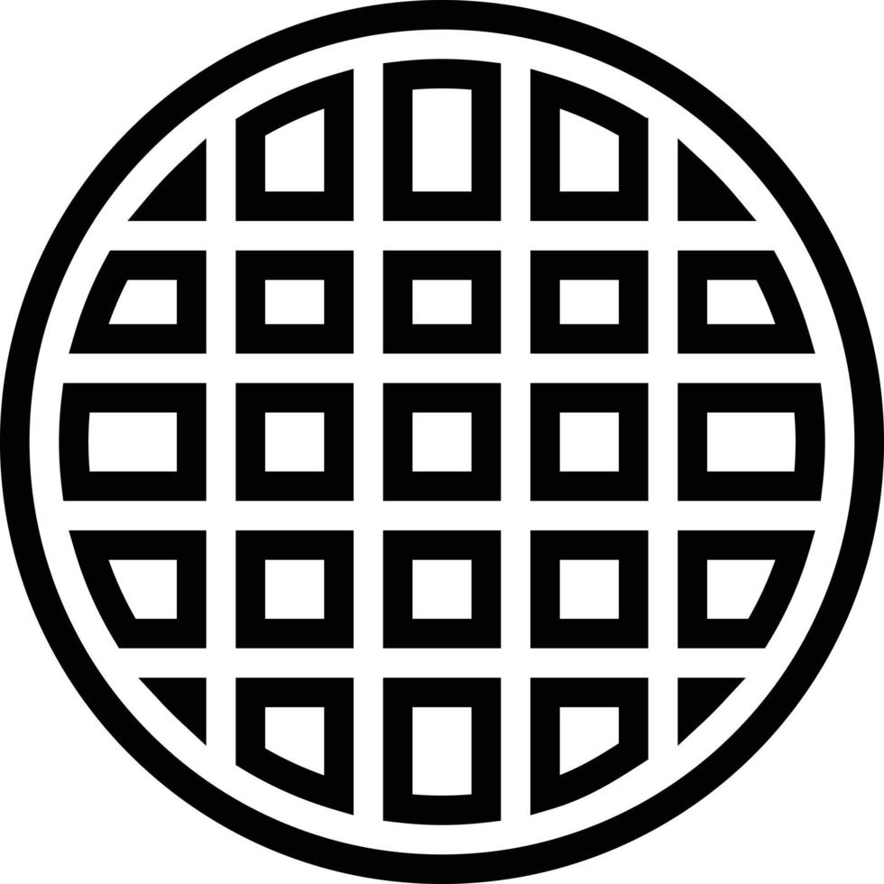 waffle food bakery - outline icon vector