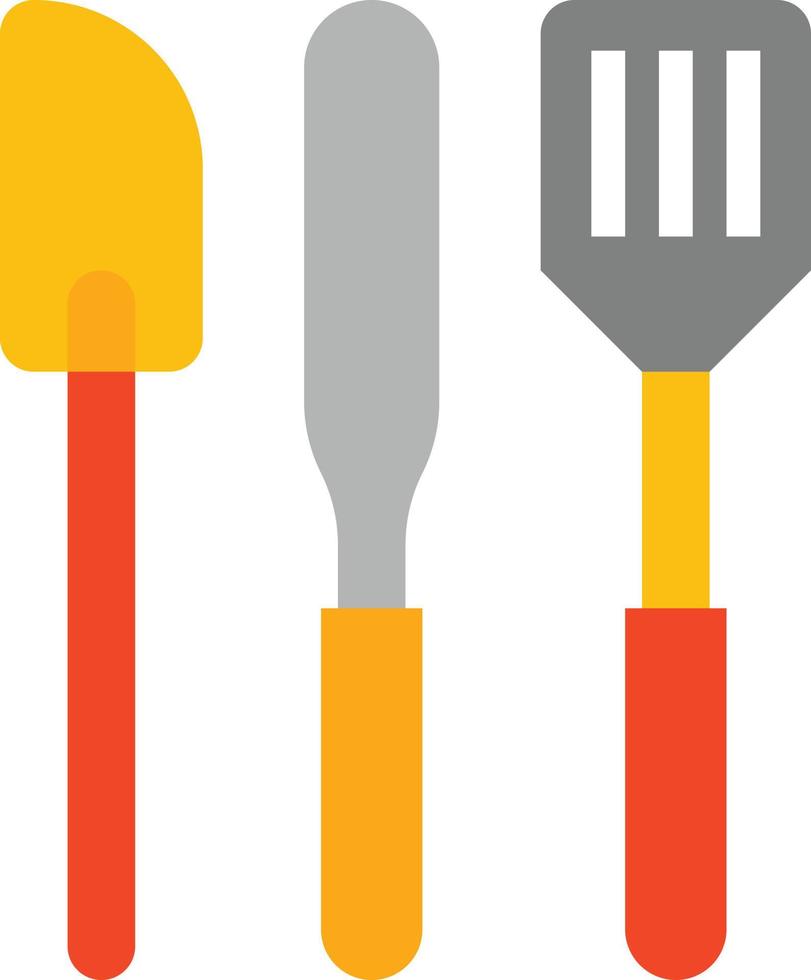 spatula bakery cook tool kitchen - flat icon vector