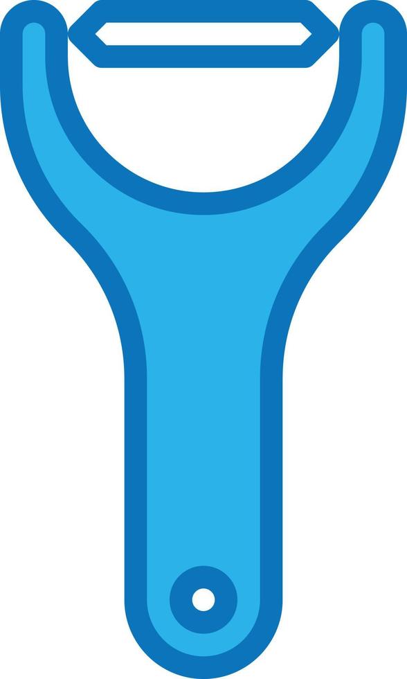 peeler peel cooking fruit kitchen - blue icon vector