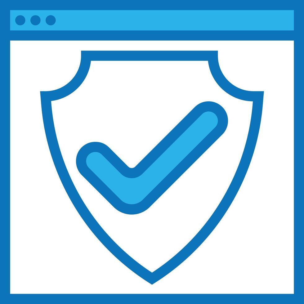 security website guard software development - blue icon vector