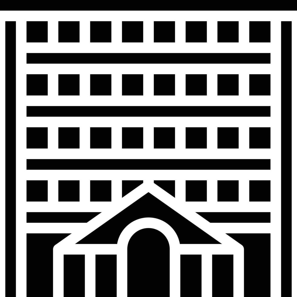 hotel resort luxury travel building - solid icon vector