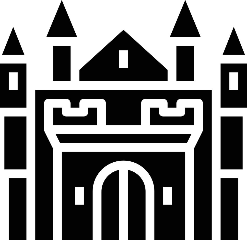 castle king queen palace antique building - solid icon vector