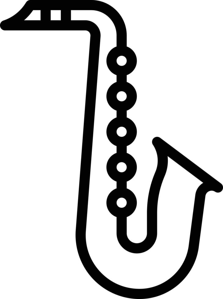 saxophone music musical instrument - outline icon vector