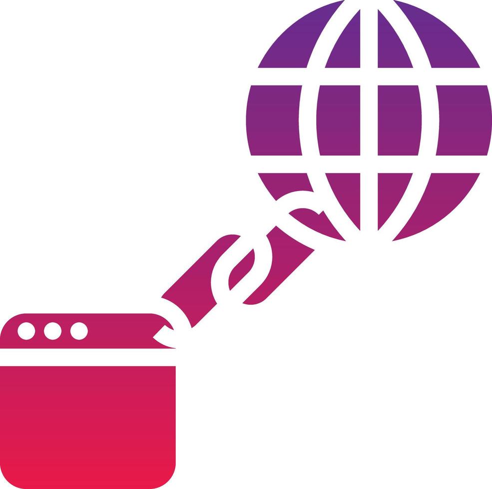 link inbound backlink website seo - solid gradient icon vector