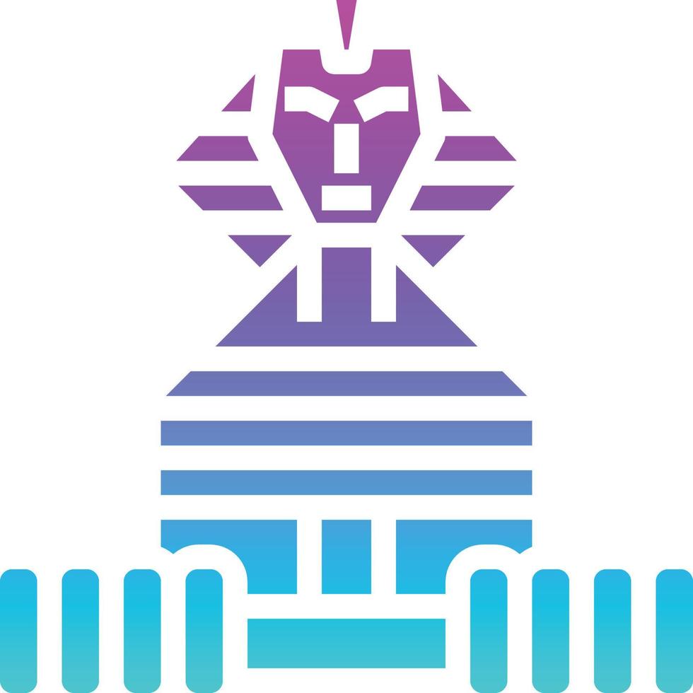 great sphinx egypt landmark sphinx ancient - solid gradient icon vector