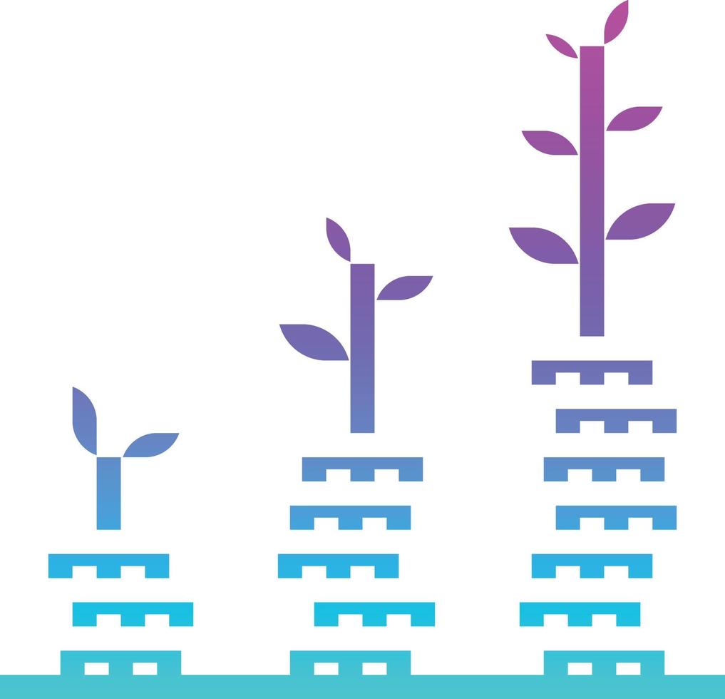 interest money investment growth banking - solid gradient icon vector