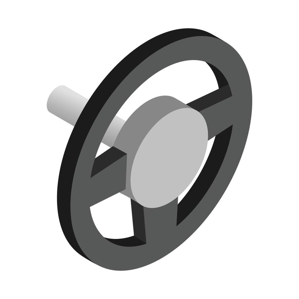 Steering wheel isometric 3d icon vector