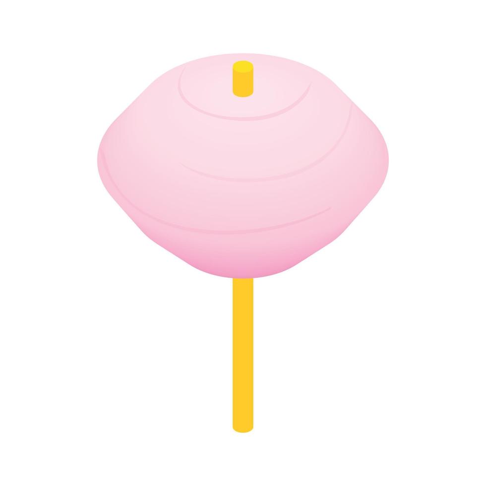 Candy floss pink isometric 3d icon vector
