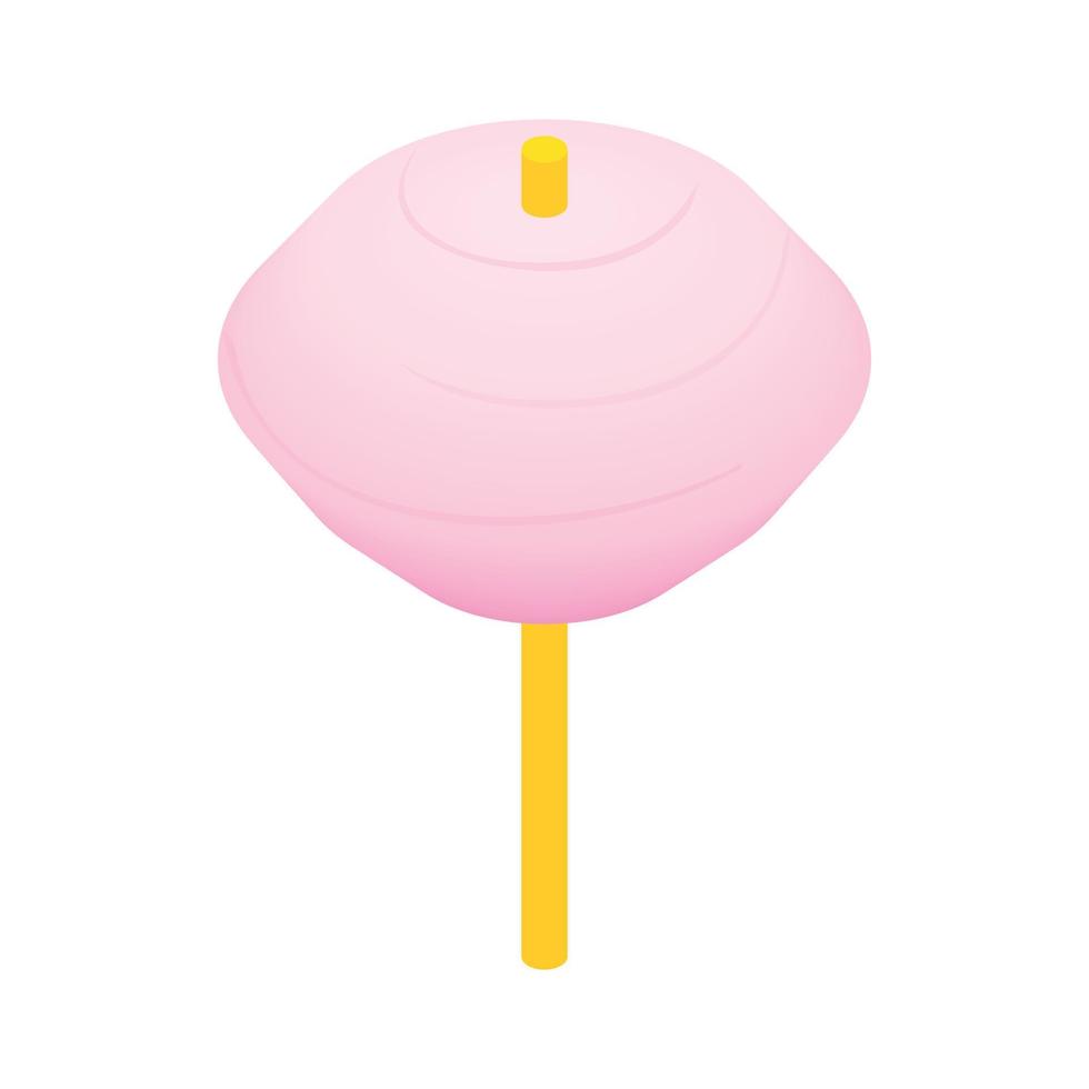 Candy floss pink isometric 3d icon vector