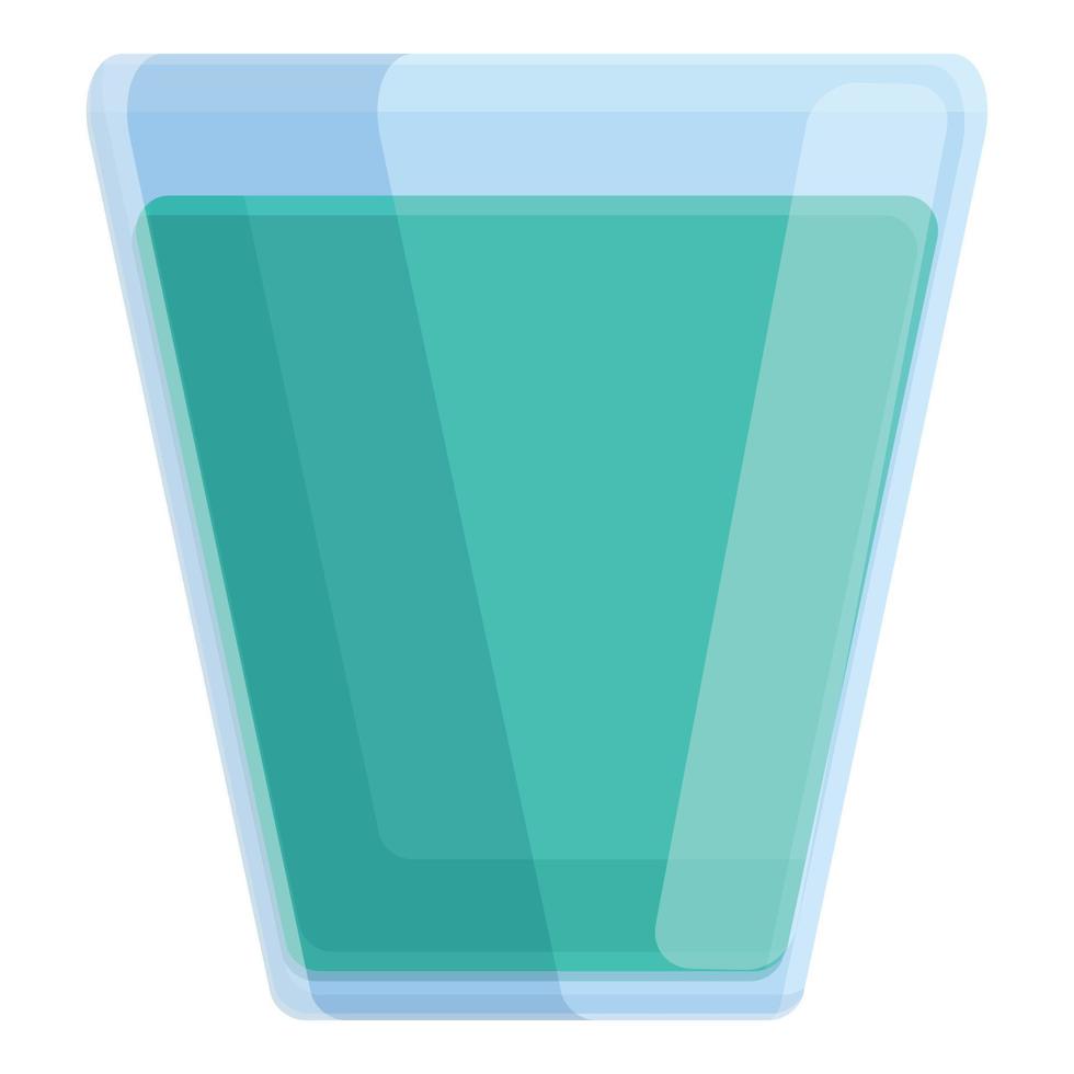 Mouthwash glass icon, cartoon style vector