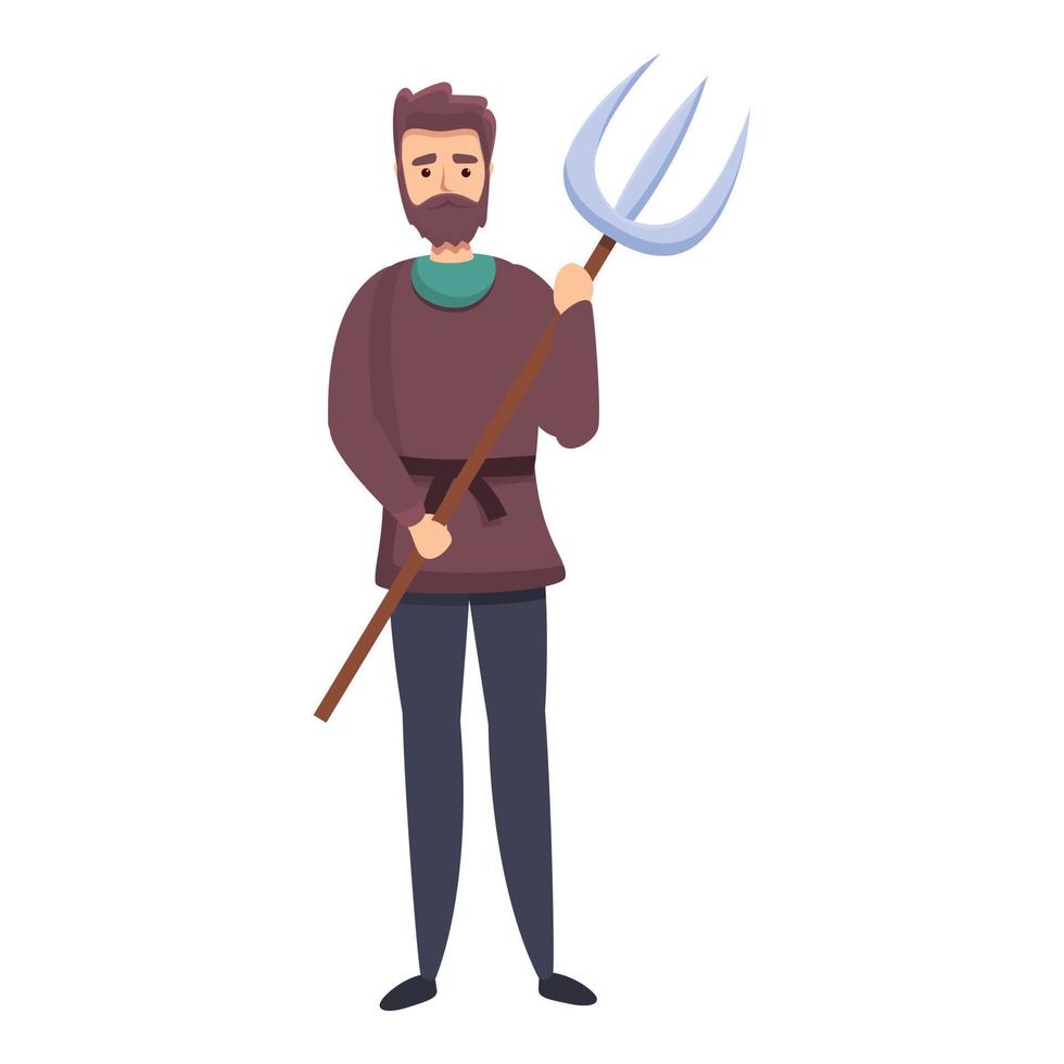 Medieval peasant icon cartoon vector. Man peasant vector