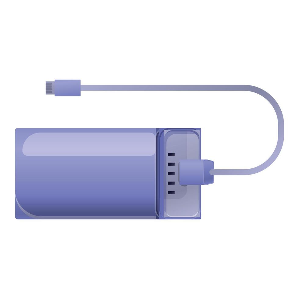 Power bank icon, cartoon style vector