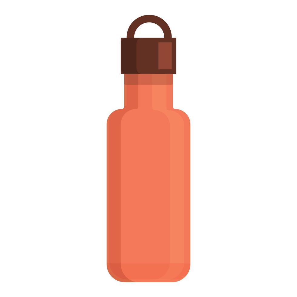 Safari thermos bottle icon, cartoon style vector